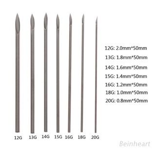 BEI 10 pzs agujas de acero inoxidable para cuerpo/agujas tallas 12g/13g/14g/15g/16g/18g/20g