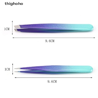 Thighoho 2Pcs Professional Stainless Steel Slant Tip Hair Removal Eyebrow Tweezer Tool CL