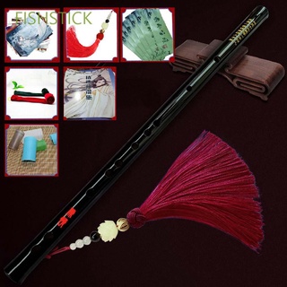 Fishstick regalo transverso Fife instrumentos musicales tradicionales chinos flauta gran maestro de Demonic Lan Wang Ji Wei Wuxian negro bambú Chen Qing flauta Mo Dao Zu Shi