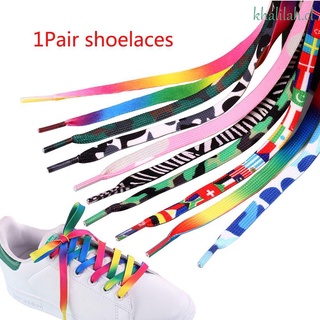 KHALILAH Men Shoestring Fashion Printed Shoelace Shoelace Women Pattern Colored Shoe Accessories Shoe Decor Decoration Colorful Laces