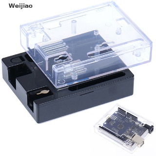 Weijiao 1Pc ABS plástico caso Shell negro/transparente caja caso Shell para arduino R3 MY