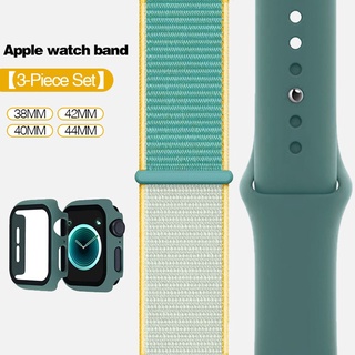apple watch correa + caso iwatch correa de nylon de silicona suave correa de reloj apple watch series 6 5 4 3 2 1, apple watch se caso pulsera tamaño 38 mm 40 mm 42 mm 44 mm (6)