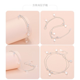 50 diseños de plata 925 original 20 cm linda pulsera para mujer joyería de moda accesorios coreanos (9)