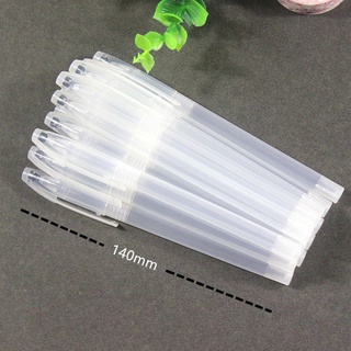 fatade 10 unids/set nuevo ballpoint shell papelería transparente gel pluma cubierta simple estilo portátil plástico caliente suministros de escritura (2)