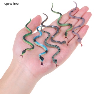 qowine 12pcs juguete de alta simulación de plástico serpiente modelo divertido miedo serpiente niños broma juguetes cl