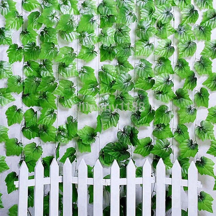 2M Ivy Leaf Garland Green Plant Plastic Vine Foliage Yard Home Garden Decor (6)
