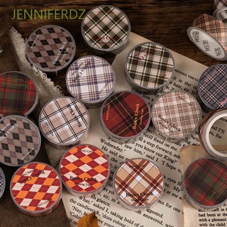 Jenniferdz DIY oficina cinta adhesiva celosía Scrapbooking pegatina enmascaramiento cinta etiqueta papelería Retro cintas decorativas