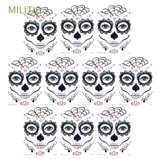 MILITIE Temporary Tattoo Stickers Easy to Clean Cosplay Props Face Sticker Wide Use Water Transfer Printing Long Lasting Masquerade Party Accessories Halloween Decoration