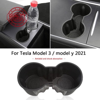 Soporte para taza de agua de coche, a prueba de golpes, a prueba de fugas, para Tesla I6D7