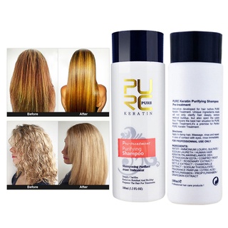 [bn]purc unisex enderezamiento reparador purificante champú cabello suero tratamiento del cuero cabelludo