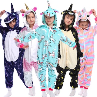 2021 niños invierno Animal pijamas niños unicornio ropa de dormir Kigurumi Onesies para niños niñas manta durmiente bebé disfraz