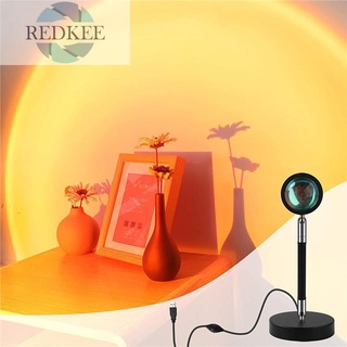 Redkee lámpara de proyección puesta del sol sala de estar dormitorio decoración lámpara de pie