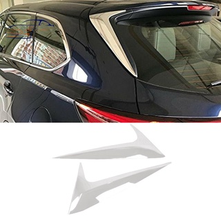For Mazda CX-9 2016-2021 Chrome Rear Spoiler Wing Side Beveled Triple-cornered Window Cover Trim
