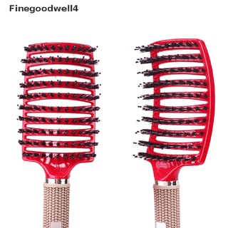 Finegoodwell4 Hair Scalp Massage Comb Hairbrush Nylon Women Wet Curly Detangle Hair Brush Brilliant