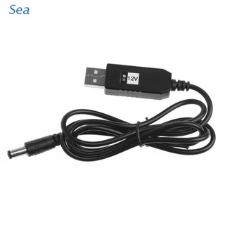 Sea USB DC 5V A 12V 2.1x5.5mm Macho Step-Up Convertidor Cable Adaptador Para Router