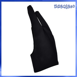 Black Two Finger Drawing Glove Palm Rejection Glove for Paper Sketching