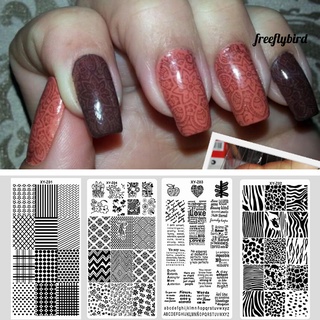freeflybird Fashion Pattern Nail Art Polish Stamping Plates Templates Women Manicure Tool