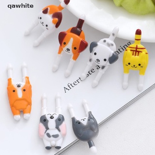 qawhite 7 unids/set lindo mini animal de dibujos animados de alimentos picks niños snack alimentos frutas horquillas cl (3)