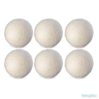 LF 6 pzs/juego de bolas naturales reutilizables para lavar ropa/bolas prácticas para el hogar/secadora de lana