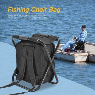 elitecycling al aire libre plegable camping pesca silla taburete mochila senderismo asiento bolsa (negro)