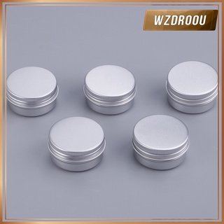 (Wzdroou) 5 piezas 30/40/120 ml De aluminio redondo bálsamo labial contenedor De latas botellas con tapa De Rosca Para labios Balm Cosméticos