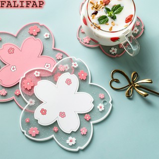 Falifap todo-partido en forma de sakura ollas de silicona y platos portavasos (1)
