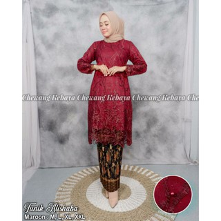 Tul mahira 5 brocado Javanese blusa conjunto/blusa Javanese moderna/blusa musulmana javanesa/graduación javanesa blusa