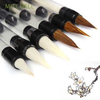 MITCHELL 1 Pcs Piston Water Ink Brush Art Chinese Japanese Calligraphy Water Brush Pen Gift Reusable Goat Hair Practice Adjusted Automatic Writing Drawing Pen/Multicolor (1)