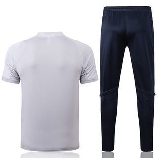 2021 juventus f.c. hombres gris claro cuello redondo pantalones de chándal de fútbol conjunto de entrenamiento (2)
