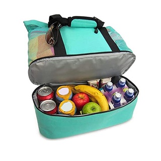 JET Picnic Bag Mesh Refrigerator Compartment Oversized Zipper Closed Beach Toy Grocery Tote Bag (5)