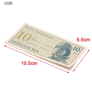 [cod] indonesia 10 sen billete indonesia papel dinero gran colección valor caliente (6)