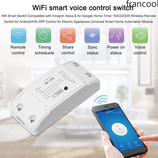 Novo Tuya WiFi Smart Switch 10A/2200W temporizador de Control remoto inalámbrico APP Control inteligente para Amazon Alexa Google Home Home