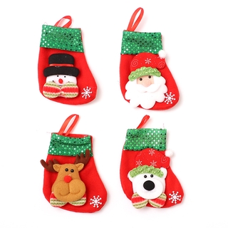 adornos colgantes de navidad muñeco de nieve santa alce oso de navidad caramelo bolsa de regalo decoraciones para el hogar calcetín de navidad árbol de navidad decoración (9)