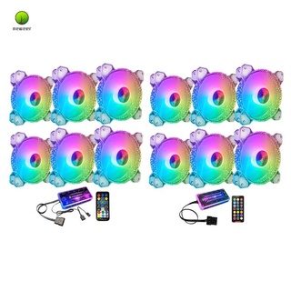 coolmoon - juego de ventiladores de refrigeración (6 ventiladores, 12 cm, rgb, para pc)