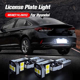 2pcs LED License Plate Light W5W T10 Lamp For Hyundai Accent Elantra GT Coupe Sonata Ioniq Kona Tucson Azera Santa Fe Genesis