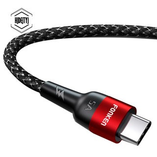 Fonken 5A tipo Cable Supercharge 40W USB C Cable cargador tipo C 0.3M para Samsung HUawei Xiaomi Cables de carga rápida