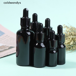 [frío] aceite esencial botellas de vidrio negro gotero vacío euro negro tapa recargable (8)