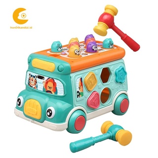 Push Pull Bus juguete xilófono bebé juguetes empuje y tirar juguetes de música
