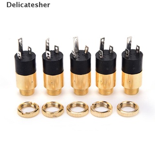 [delicatesher] 5pcs pj392 3.5 mm estéreo hembra sockect jack 3.5 audio auriculares conector oro caliente