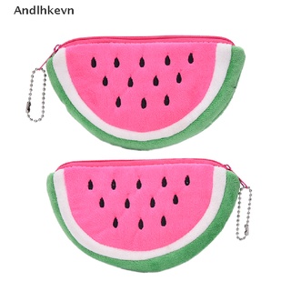 [andl] estuche de lápices de peluche de sandía, diseño de sandía, color rosa c615
