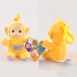 MARYELLEN Small Teletubbies Keychain Bag Pendent Dipsy Doll Teletubbies Plush Toy Key Ring Action Figure Doll Tintin Cartoon Backpack Ornaments Decoration Tinky Doll/Multicolor (7)