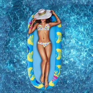 happy_colchón inflable para piscina, colchón flotante, cama de aire, reclinable