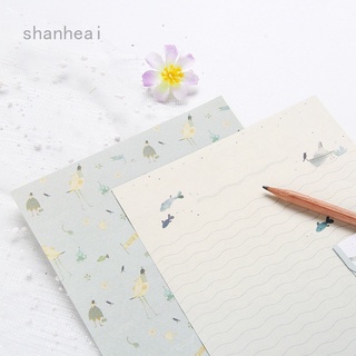 Precioso lindo papel de papelería con sobres, impresión patrón de flores invitación carta conjunto de papel de escritura para boda
