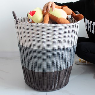 Cesta de lavandería grande cargada cesta de almacenamiento de ropa sucia cesta de lavandería (9)