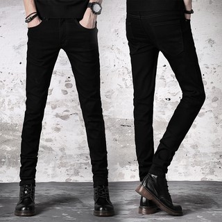 Pantalones de hombre de moda estilo negro Slim Fit Skinny lápiz Jeans