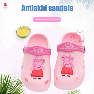 Peppa Pig niños zapatos de jardín bebé niños niñas verano de dibujos animados antideslizante zapatillas de interior