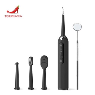 Limpiador de dientes ultrasónico eléctrico removedor de cálculos removedor de sarro con luces LED Kit de limpieza de cabezas de repuesto
