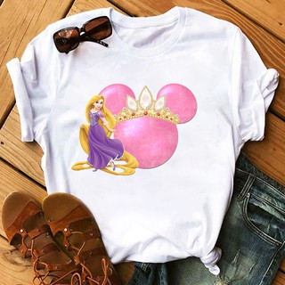 dibujos animados disney princesas mickey minnie mouse hadas tinkerbell simba familia camiseta impresión 90s mujer camiseta gráfica camiseta mujer tops