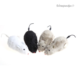 Mecanismo de viento cálido juguete para ratón para gato perro mascota truco jugar movimiento de felpa rata gato juguete (3)