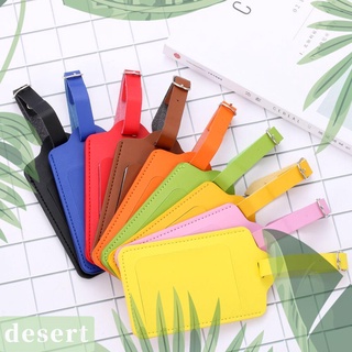Desert Personality portátil cuero bolso colgante suministros de viaje etiqueta de equipaje maleta etiqueta/Multicolor